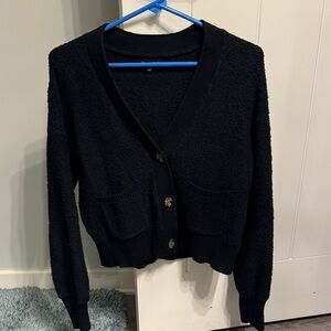 Marled Midnight Black Knit Sweater